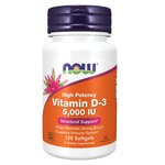 Now Foods Витамин Д3 D3 5000 ME 120 капсул для взрослых - 6000 тг