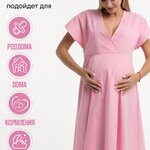 Ночная сорочка в роддом для беременных и кормящих на роды/ 50 размер - 7550 тг
