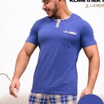 Пижама со штанами и футболкой, домашний костюм - 11550 тг